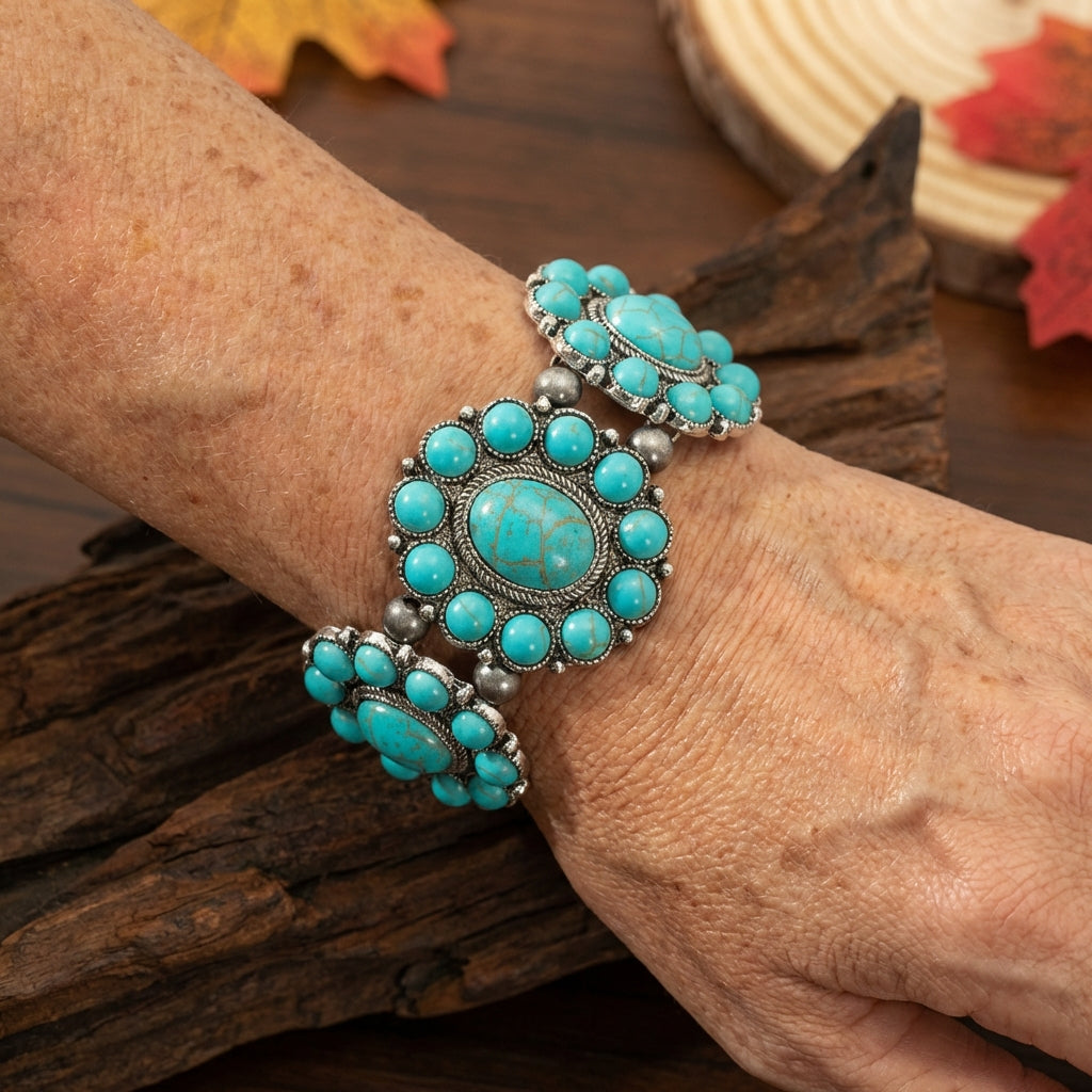 Elegant Vintage Ethnic Turquoise Bracelet