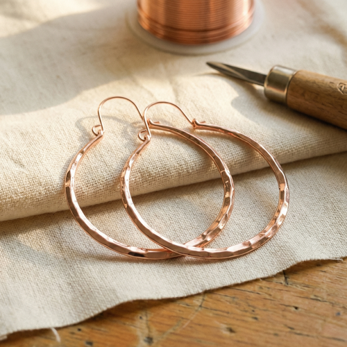 Rose's Willow Copper Earrings