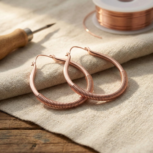 Rose's Creek Copper Earrings