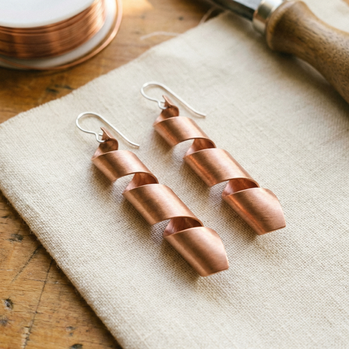 Rose's Dusk Copper Earrings