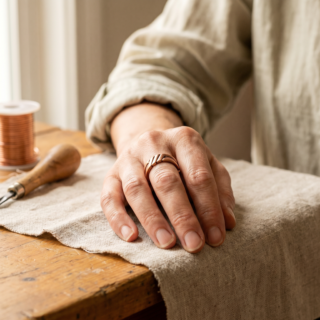 Rose's Peat Copper Ring