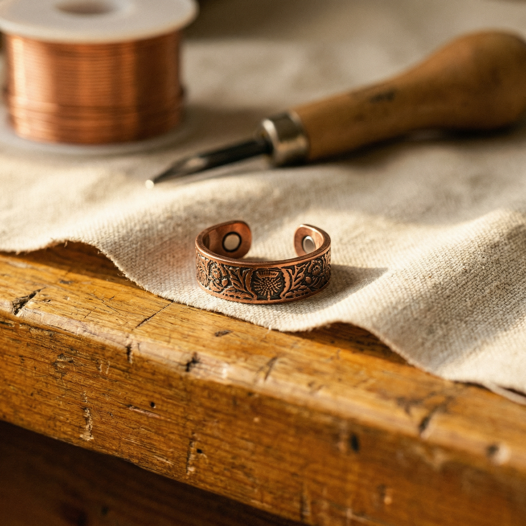 Rose's Bole Copper Ring
