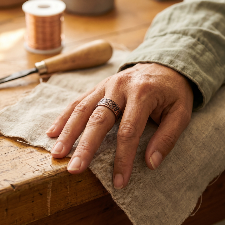 Rose's Bole Copper Ring