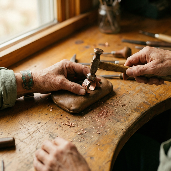 Rose's Bole Copper Ring