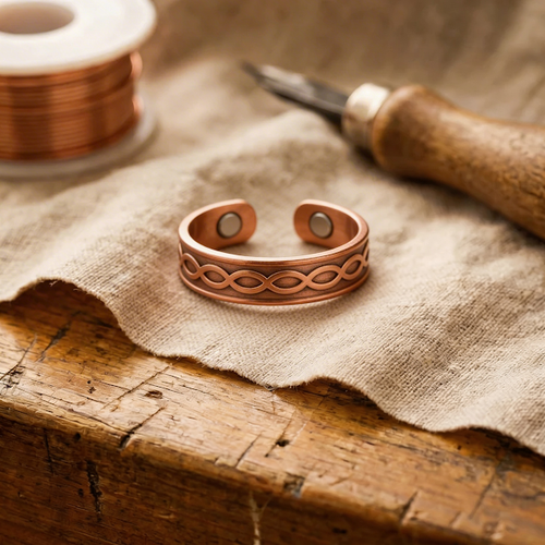 Rose's Char Copper Ring