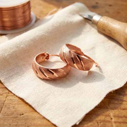 Rose's Vale Copper Earrings