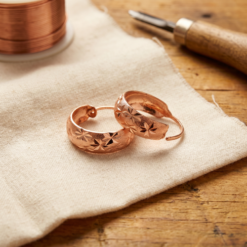 Rose's Dew Copper Earrings