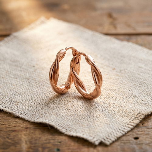 Rose's Wren Copper Hoop Earrings