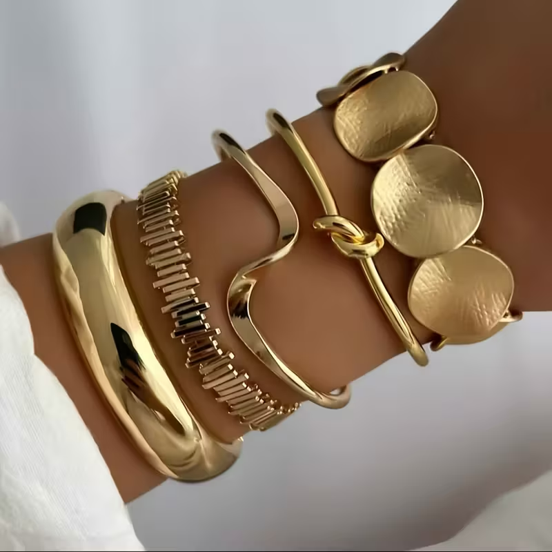 Boho Versatile Gold Bracelet Set