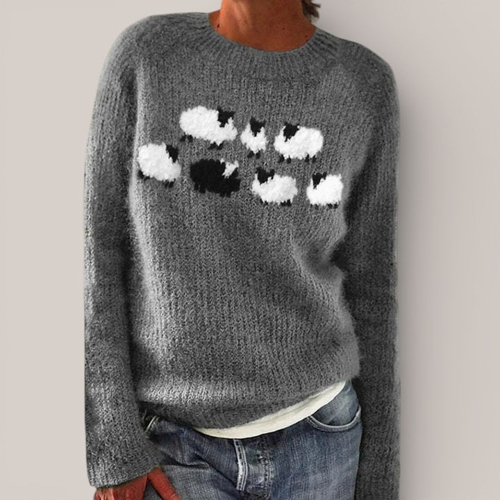 Nadine | Pull rétro en maille douce