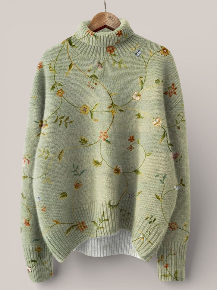Nora | Sous-pull fleuri chic