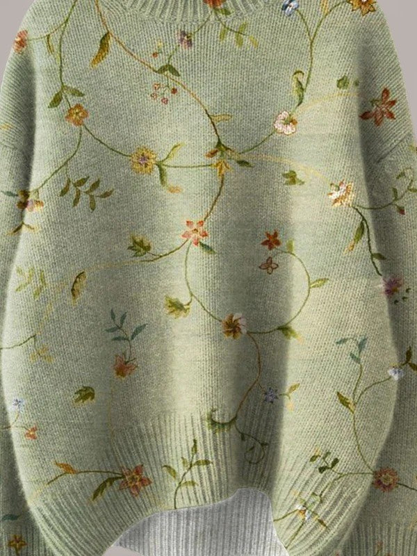 Nora | Sous-pull fleuri chic