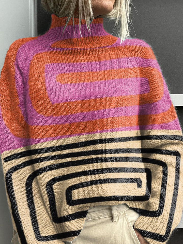 Noëlle | Pull col roulé coloré