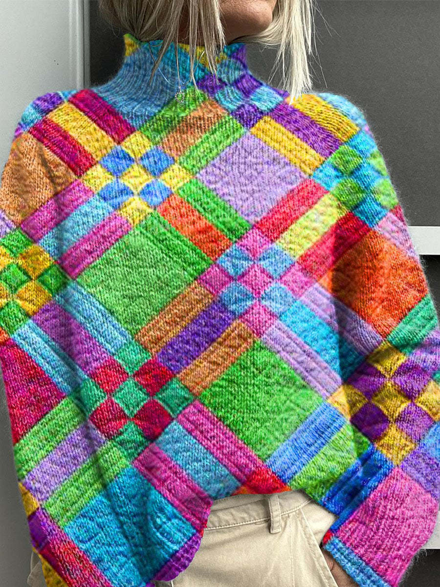 Noëlle | Pull col roulé coloré