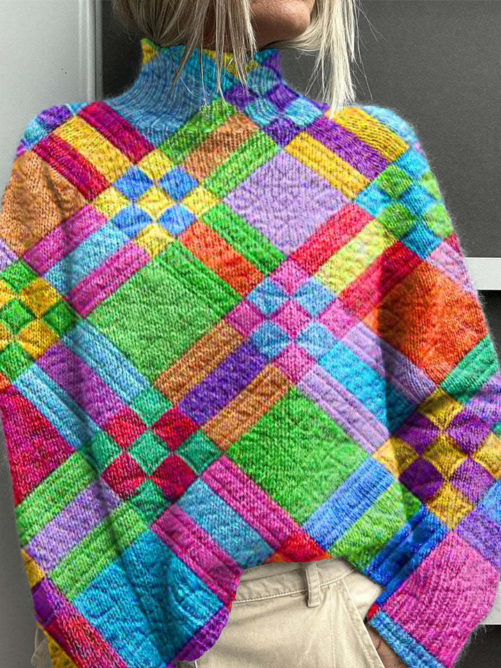 Noëlle | Pull col roulé coloré