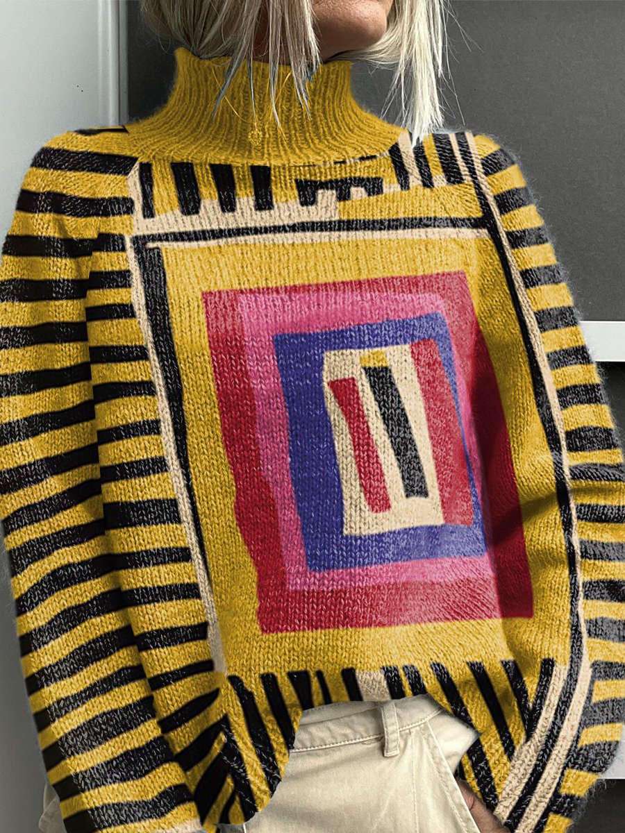 Noëlle | Pull col roulé coloré