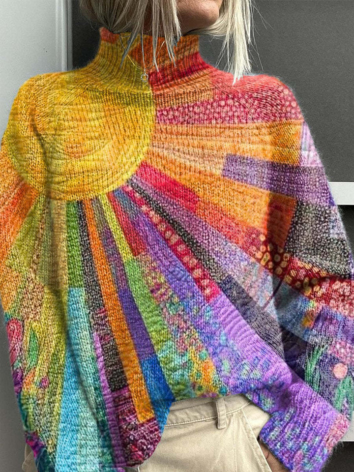 Noëlle | Pull col roulé coloré