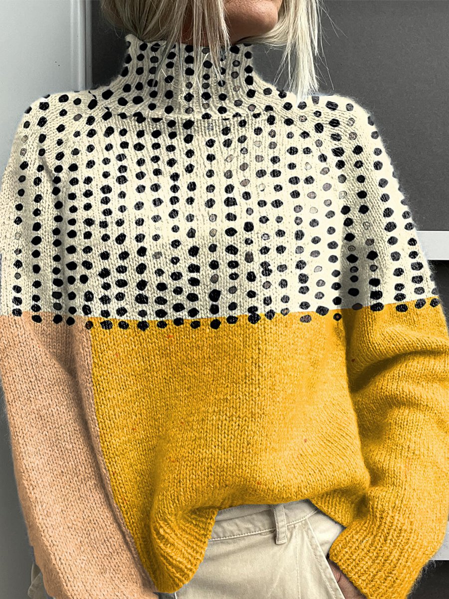 Noëlle | Pull col roulé coloré