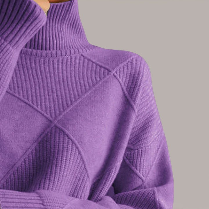 Léa | Pull géométrique raffiné
