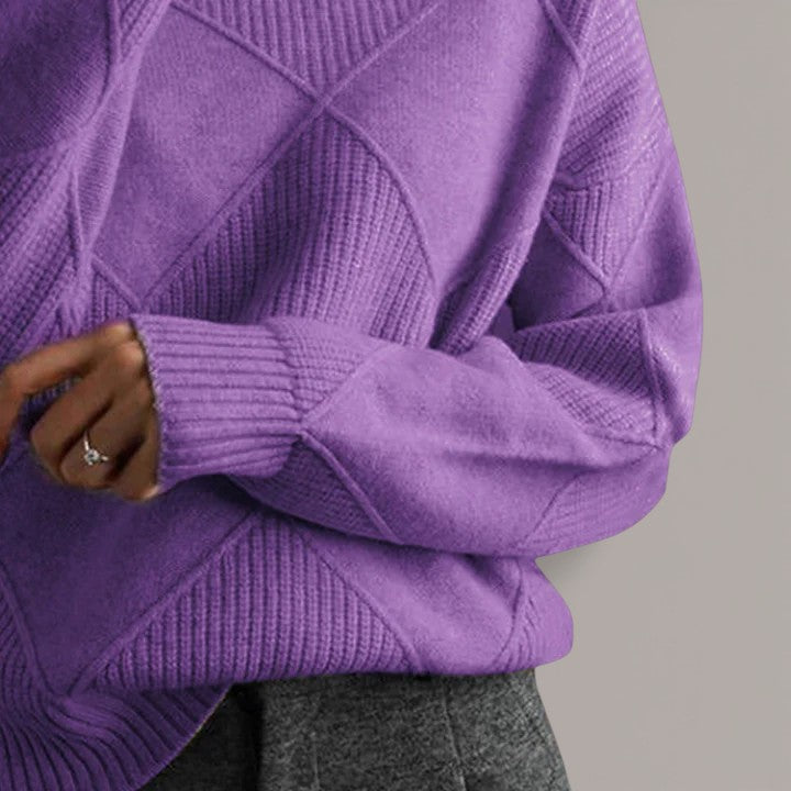 Léa | Pull géométrique raffiné