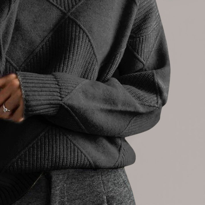 Léa | Pull géométrique raffiné